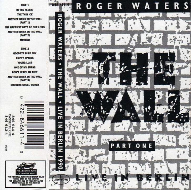 Roger Waters 2X muziek cassette the Wall Berlin met gasten, Cd's en Dvd's, Cassettebandjes, Gebruikt, Pop, 2 t/m 25 bandjes, Ophalen of Verzenden