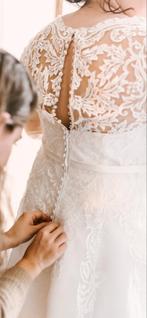 Tres Chic Trouwjurk XL incl. Sluier, Korset & Schoenen, Ophalen of Verzenden, Gedragen, Wit, Trouwjurk