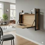 Inklapbaar wand bureau | Massief eiken | Ruimtebesparend, Huis en Inrichting, Bureaus, Ophalen, Nieuw, Bureau