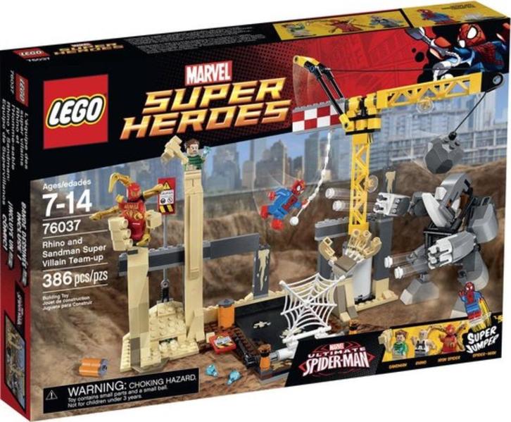 LEGO Super Heroes Rhino en Sandman - 76037, Kinderen en Baby's, Speelgoed | Duplo en Lego, Nieuw, Lego, Complete set, Ophalen of Verzenden