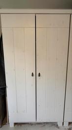 Houten kledingkast white wash, Huis en Inrichting, Kasten | Kledingkasten, Ophalen, Gebruikt, Met hangruimte, 50 tot 100 cm