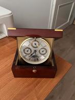 Bijzonder mooie klok tafelmodel in mahonie behuizing, Ophalen, Zo goed als nieuw, Analoog, Overige typen