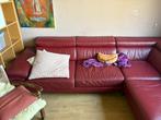 Rode leren bank te koop, Ophalen, 250 tot 300 cm, Gebruikt, Hoekbank