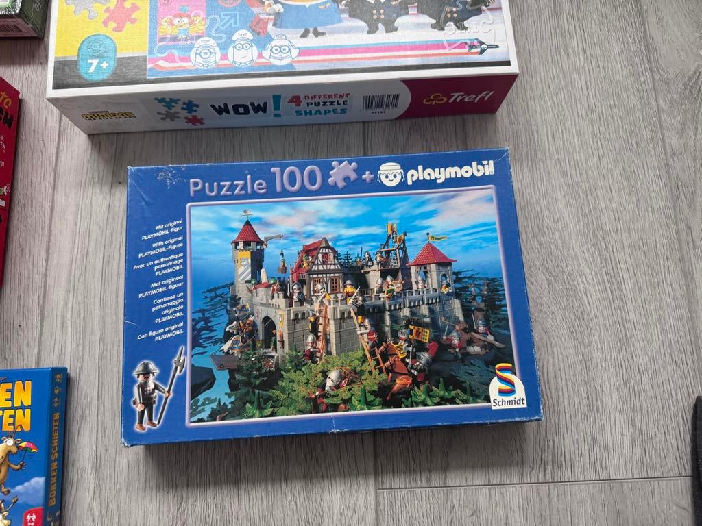 Playmobil Ridderkasteel Puzzel 100 Stukjes ZGAN, Ophalen of Verzenden, Meer dan 50 stukjes, Zo goed als nieuw, 4 tot 6 jaar
