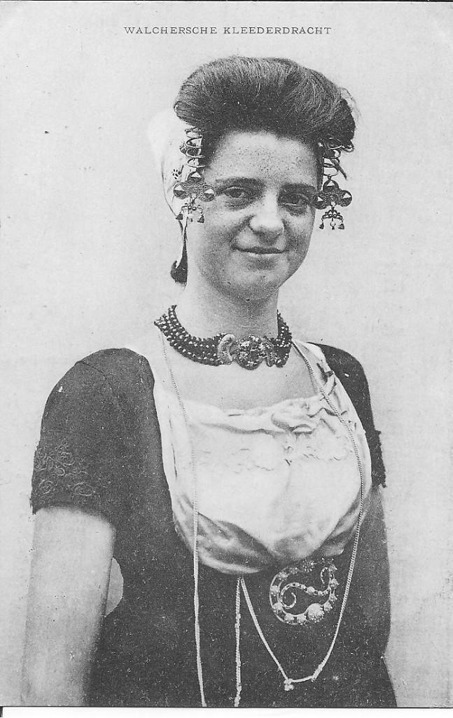Walcheren Walchersche klederdracht., Ophalen of Verzenden, 1940 tot 1960, Ongelopen, Zeeland