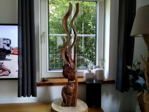 Houten beeld,,1 meter hoog, Antiek en Kunst, Kunst | Beelden en Houtsnijwerken, Ophalen of Verzenden