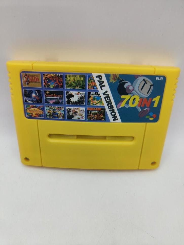 70 in 1 SNES, Spelcomputers en Games, Games | Nintendo Super NES, Zo goed als nieuw, Avontuur en Actie, 1 speler, Vanaf 3 jaar