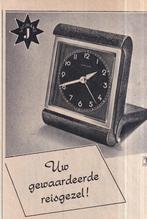 retro reclame 1950 Junghans reisgezel reiswekker wekker, Ophalen of Verzenden