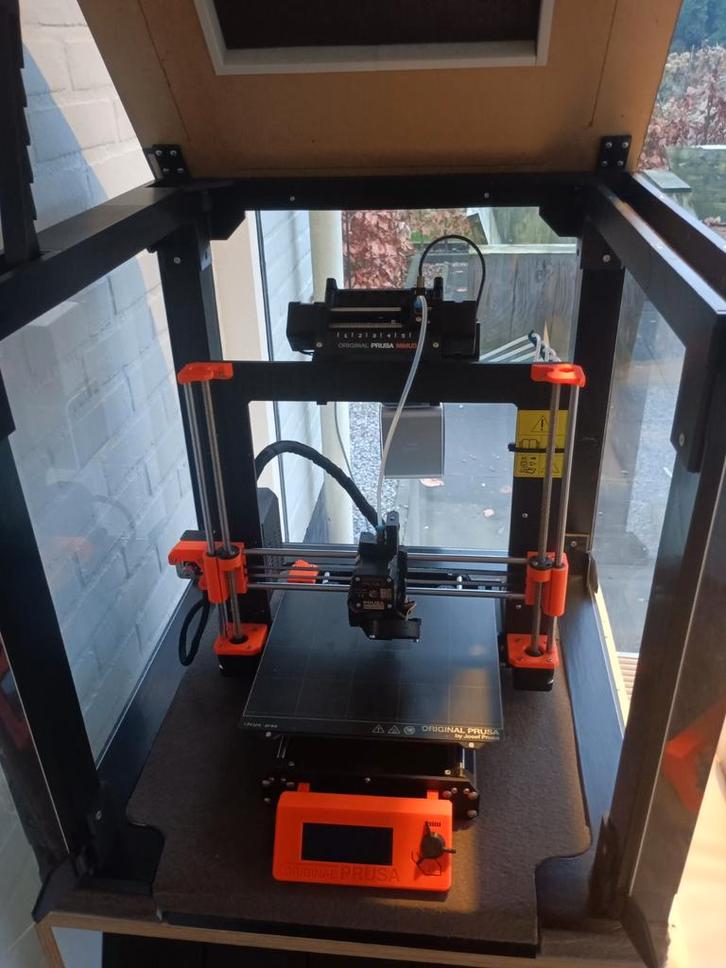 Prusa i3 MK3S+ met MMU3, Filamentboxen & Enclosure, Computers en Software, 3D Printers, Gebruikt, Ingebouwde Wi-Fi, Ophalen