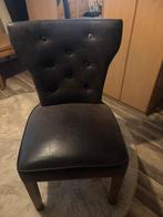 Riviera Maison eetkamer stoel, Ophalen, Bruin, Leer, Zo goed als nieuw