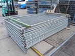 gebruikte bouwhekken naverzinkt 20 stuks met voet en klem, Tuin en Terras, Tuinhekken en Hekwerk, Ophalen, Gebruikt, IJzer, Overige typen
