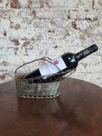Franse brocante/vintage wijnfleshouder/draadmand/ allegonda, Ophalen of Verzenden