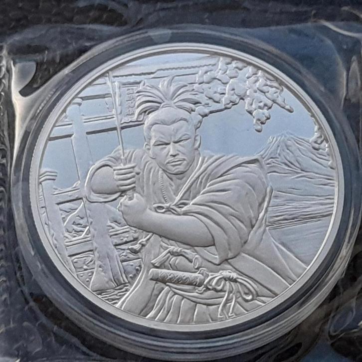 2022 Samurai - Ancient Warroirs - 1 oz silver, Postzegels en Munten, Munten | Oceanië, Zilver, Ophalen of Verzenden