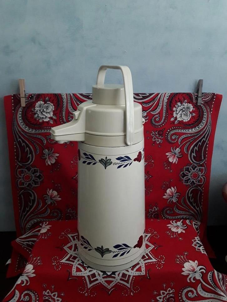 Boerenbont thermokan met vacuümpomp  I.Z.G.S., Antiek en Kunst, Antiek | Emaille, Ophalen of Verzenden