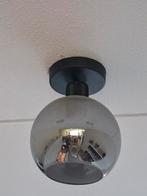 Plafondlamp zwart, Huis en Inrichting, Lampen | Plafondlampen, Ophalen of Verzenden, Zo goed als nieuw, Glas, Modern
