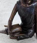 Bronzen beeld/ LEZEND MEISJE, Ophalen of Verzenden