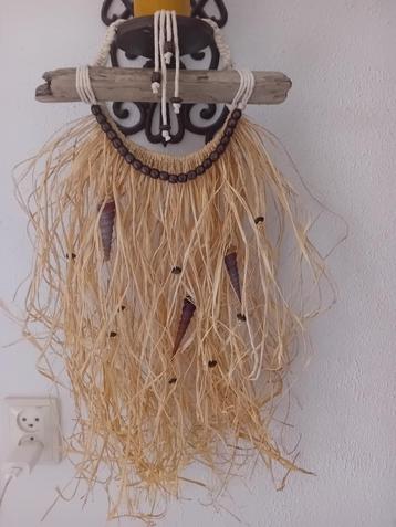 Raffia wandhanger, muurdecoratie, wanddecoratie beschikbaar voor biedingen