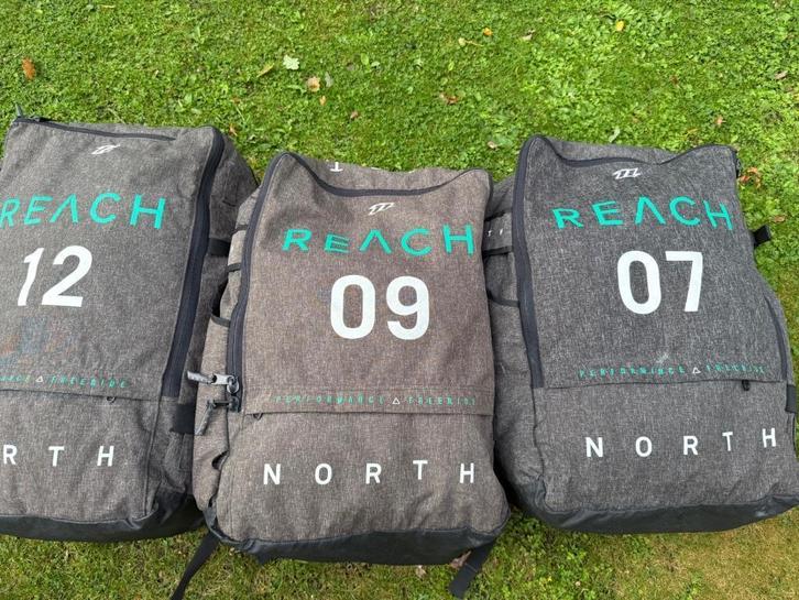 North Reach 7/9/12 (2020) + gratis Navigator Bar (evt+Board), Watersport en Boten, Kitesurfen, Gebruikt, Kitesurf-set, 9 m², Twintip
