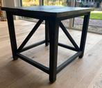 Stoere houten bijzettafeltjes 2 stuks., 50 tot 100 cm, Vierkant, Ophalen of Verzenden, Zo goed als nieuw