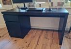 Ikea Malm Black Desk, Huis en Inrichting, Ophalen, Zo goed als nieuw, Bureau