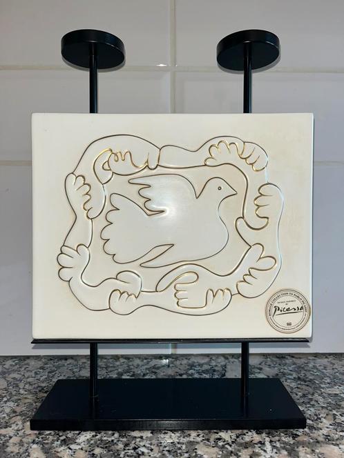 Kandelaar vredesduif ontwerp Picasso., Huis en Inrichting, Woonaccessoires | Kandelaars en Kaarsen, Zo goed als nieuw, Minder dan 25 cm