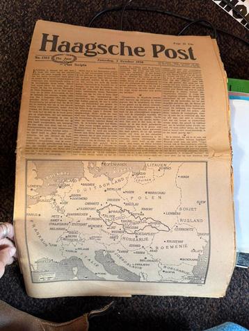 Historische Krant: Haagsche Post uit 1938 – Vlak voor WOII beschikbaar voor biedingen