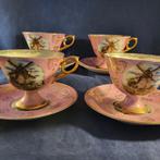 Vintage Theekopjes met Windmolen Design (4 stuks), Ophalen of Verzenden