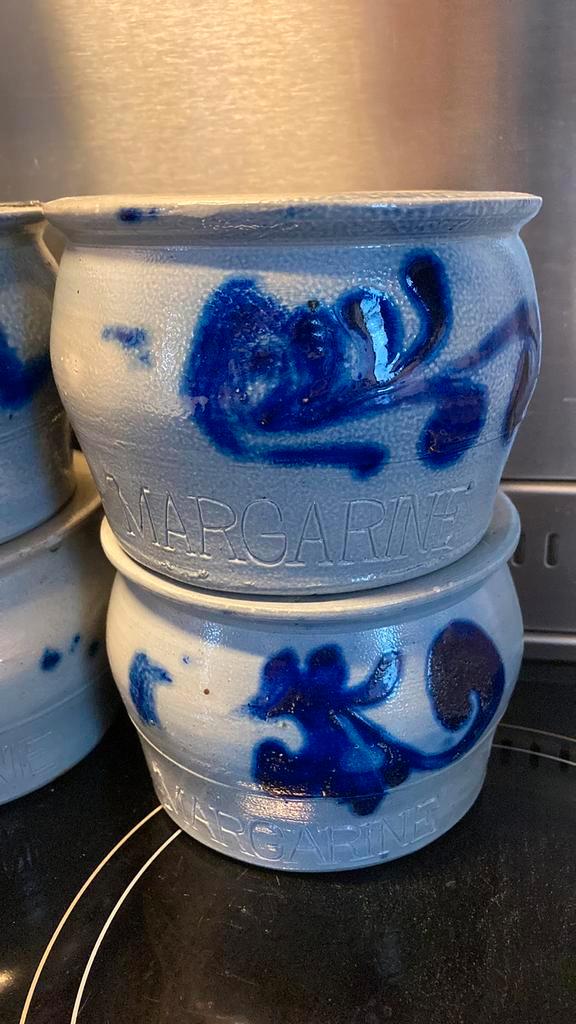 Keulsepotten 4x Margarine Keulse Pot Potten Prijs Stuk!, Antiek en Kunst, Curiosa en Brocante, Verzenden