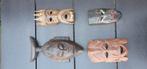 Kleiner formaat maskers van hout..gips..metaal, Ophalen of Verzenden