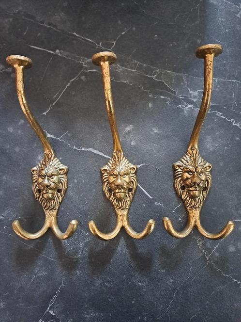 Vintage kapstokhaken met leeuwenkop, Huis en Inrichting, Woonaccessoires | Kapstokken, Zo goed als nieuw, Minder dan 100 cm, Ophalen