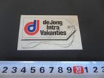 sticker logo strip label de jong intra vakanties, Ophalen, Zo goed als nieuw, Bedrijf of Vereniging