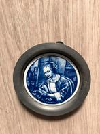 Bordje tin met keramiek en ophangsysteem, Ophalen of Verzenden