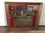 💝 Vintage BUD BUDWEISER bier reclame spiegel in lijst hout, Ophalen of Verzenden, Zo goed als nieuw, Reclamebord, Plaat of Schild