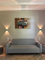 Goossens 3-zits bank “Key West” – grijs, Huis en Inrichting, Ophalen, Driepersoons, 75 tot 100 cm, Zo goed als nieuw