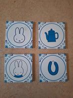 Miffy Nijntje Blauwe Tegel Onderzetters - Set van 4, Antiek en Kunst, Ophalen of Verzenden