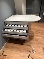 Hoge tafel/opbergkast marmeren blad, Antiek en Kunst, Antiek | Meubels | Kasten, Ophalen of Verzenden