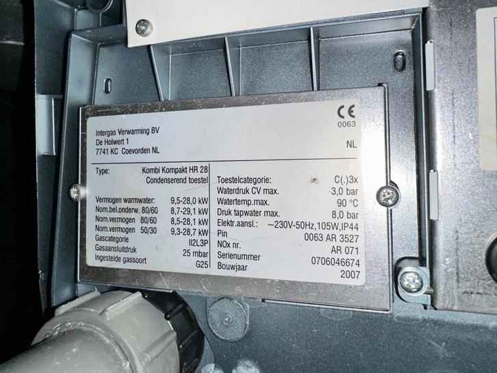 Intergas HR 28/24 Boiler (2007) – Good Working Condition, Doe-het-zelf en Verbouw, Geisers en Boilers, Zo goed als nieuw, Boiler