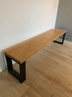 Massief eiken bankje/sidetable, Huis en Inrichting, Tafels | Sidetables, Ophalen, 200 cm of meer, Zo goed als nieuw, Industrieel, landelijk, tijdloos
