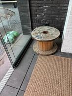 Houten haspel tafel, Tuin en Terras, Ophalen, Gebruikt, Rond, Hout