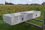 Antieke dubbele hardstenen trog van 2m, Ophalen, Steen, Minder dan 60 cm, Tuin