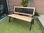 Tuinbank met gietijzeren steunen, Ophalen, Zo goed als nieuw, Hout