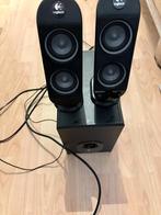 Logitech X23 speakerset met goede subwoofer, Computers en Software, Pc speakers, Ophalen, Zo goed als nieuw, Audiokanaal 2.1, Logitec