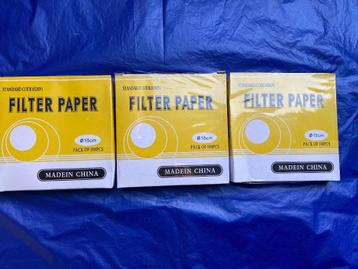 300 rondfilters(medium) 150mm(Laboratorium) beschikbaar voor biedingen