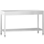 RVS werkbank 250 cm x 80 cm met onderplank op wieltjes, Ophalen, Gebruikt, Bakkerij en Slagerij