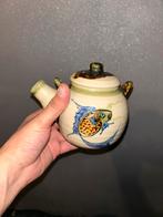 Tsuboya theepot Jiro Kinjo Vis aardewerk vintage 1960-1980, Ophalen of Verzenden
