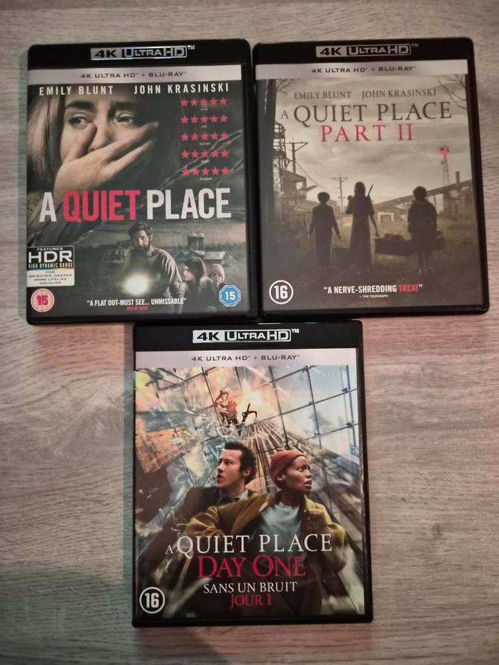A Quiet Place Trilogie - 4K Ultra HD, Cd's en Dvd's, Blu-ray, Nieuw in verpakking, Boxset, Ophalen of Verzenden