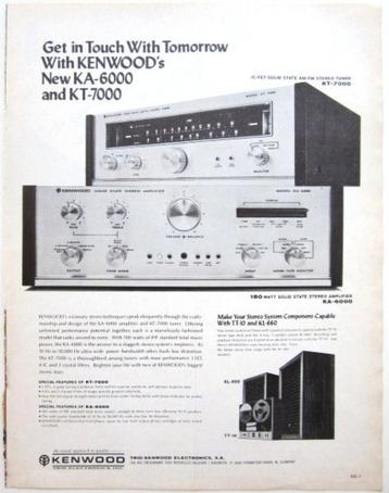 4 vintage advertenties reclames Kenwood tuner 1970-95 beschikbaar voor biedingen