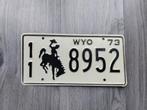 Kentekenplaat 1973 Wyoming USA Nummerplaat Nummerbord, Ophalen of Verzenden, Gebruikt, Auto's