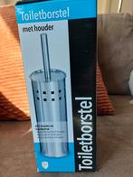 Nieuwe Toiletborstel met Houder - Zilvergrijs, Ophalen of Verzenden, Nieuw, Grijs, Overige typen