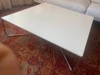 Witte Artifort Salontafel met Metalen Onderstel, Kunststof, 100 tot 150 cm, Vierkant, Zo goed als nieuw